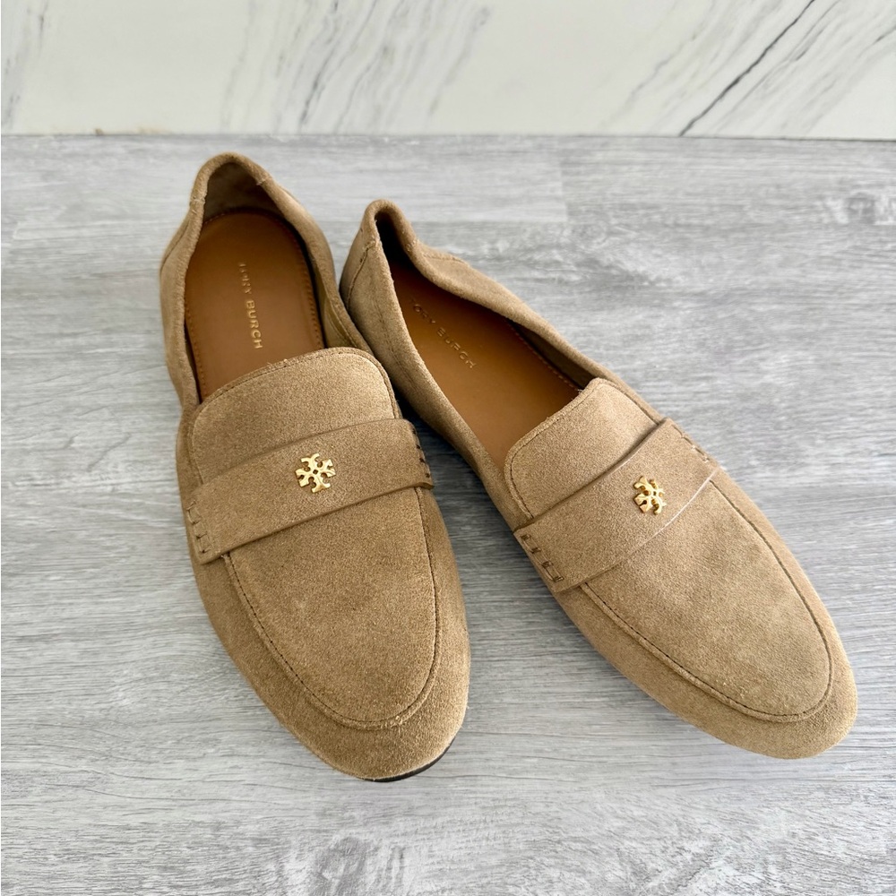 Tory Burch Women's Tan Suede Loafers 7,5
